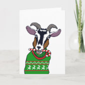 Goat Christmas Sweater Kaart (Voorkant)