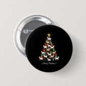 Goat Christmas Tree Xmas Holiday Men &amp; Women  Ronde Button 5,7 Cm (Voorkant /achterkant)