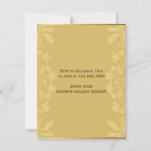 Goat & Coffee Holiday Party Custom Invitation Kaart (Achterkant)