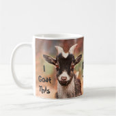 Goat Cute Funny, ik ga hier naartoe Koffiemok (Links)