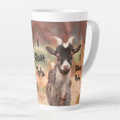 Goat Cute Funny, ik ga hier naartoe Latte Mok (Rechterhoek)