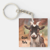 Goat Cute Funny, ik ga hier naartoe Sleutelhanger (Voorkant)