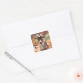 Goat Cute Funny, ik ga hier naartoe Vierkante Sticker (Envelop)