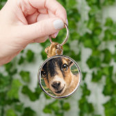 Goat Cute Keychain – Adorable Design Key Ring Gift (Hand)