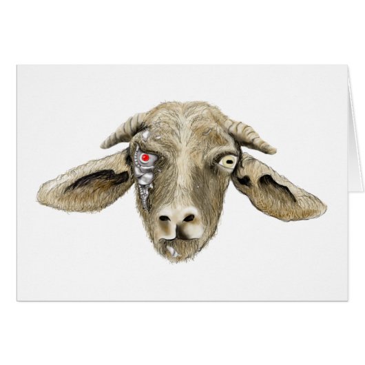 Goat Cyborg grappige Weird Sci-fi Film Parody Humo (Voorkant Horizontaal)