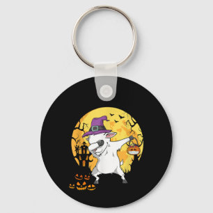 Goat Dabbing Witch Pumpkin Funny Dog Halloween Sleutelhanger
