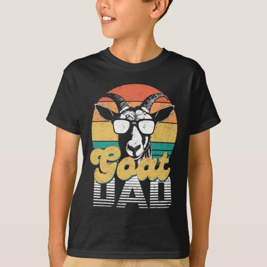 Goat Dad Beste Geit Daddy Retro Funny Fathe T-shirt (Voorkant)