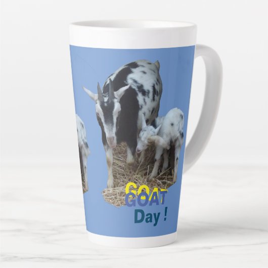 GOAT Day Cust. BG-kleurenlatte Mok (Rechterhoek)