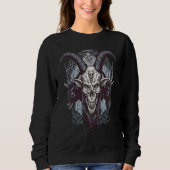 Goat Demon Baphomet Occult Gothic Satanic Trui (Voorkant)