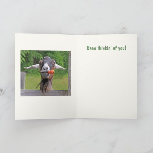 Goat denking van jou kaart (Binnen)