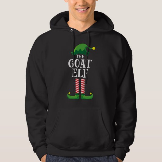 Goat Elf Matching Family Kerstparty Pajama Hoodie (Voorkant)