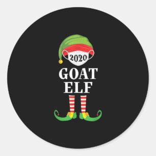 Goat Elf Matching Kerstgroep Familie Ronde Sticker