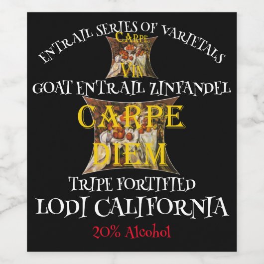 Goat Entrails Zinfandel uit de Californische stam Wijn Etiket (Enkel label)