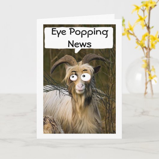 GOAT EYE POPPING NIEUWS DAT "U" ZIJN DRAAIEN "50" KAART (Gele Bloem)