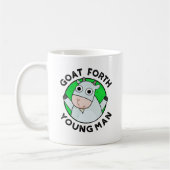 Goat Forth Young Man Funny Animal Pun Koffiemok (Links)