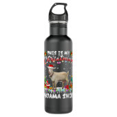 Goat Funny Dit is mijn kerstpajama-geit rood pl Waterfles (Voorkant)