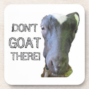 Goat: "GA ER NIET!" Onderzetters - set van 6