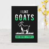 Goat Gezegde Funny Kaart (Gele Bloem)