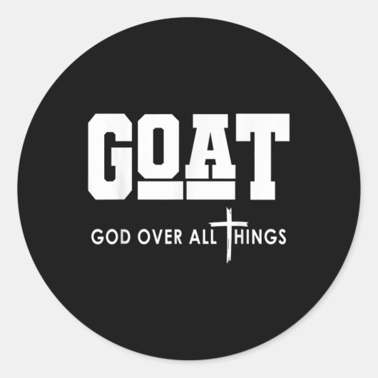 Goat God over alles wat Christelijk is Ronde Sticker (Voorkant)