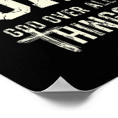 Goat God Over Thing Christian Funny Saying Design Poster (Hoek)