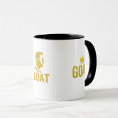 GOAT Gold Crown Mug – Black & Gold Mok (Voorkant rechts)