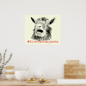 Goat grappig gezegde Livin La Vida Goata Poster (Keuken)