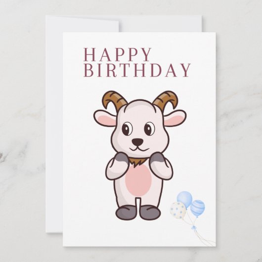Goat, Grappige Verjaardag Kaart (Voorkant)