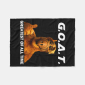 Goat Greatest Of All Time Funny Meme  Fleece Deken (Voorkant (Horizontaal))