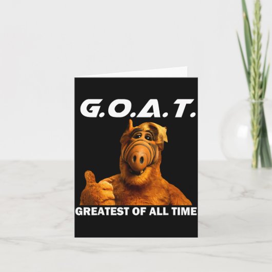 Goat Greatest Of All Time Funny Meme  Kaart (Voorkant)