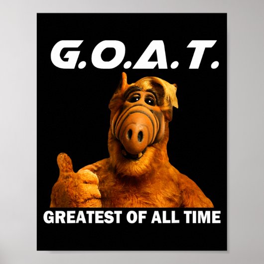 Goat Greatest Of All Time Funny Meme Poster (Voorkant)