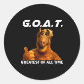 Goat Greatest Of All Time Funny Meme  Ronde Sticker (Voorkant)