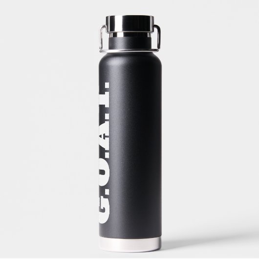 GOAT Grootste aller tijden gepersonaliseerd Waterfles (Achterkant)