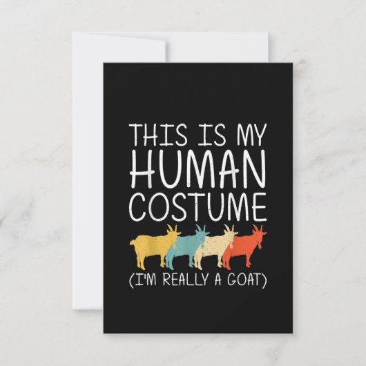 Goat Halloween Human Costume Bedankkaart (Voorkant)