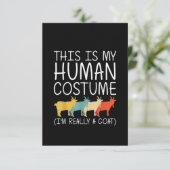Goat Halloween Human Costume Bedankkaart (Staand voorkant)