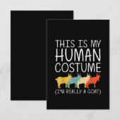 Goat Halloween Human Costume Bedankkaart (Voorkant / Achterkant)