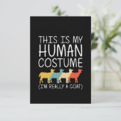 Goat Halloween Human Costume Bedankkaart (Staand voorkant)