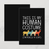 Goat Halloween Human Costume Bedankkaart (Voorkant / Achterkant)