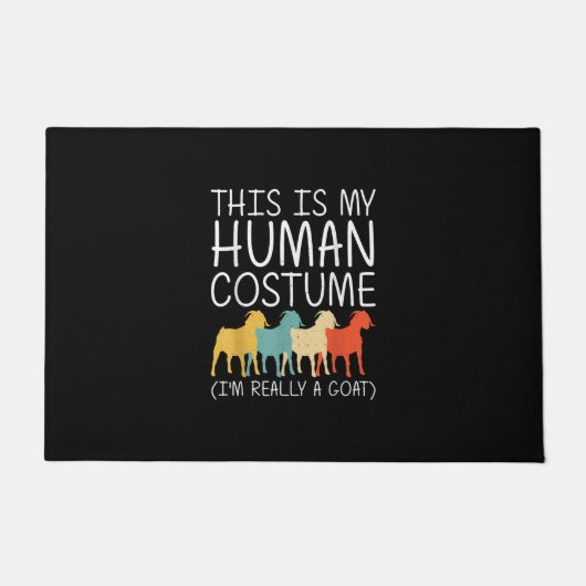 Goat Halloween Human Costume Deurmat (Voorkant)
