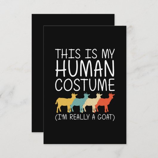 Goat Halloween Human Costume Informatiekaartje (Voorkant / Achterkant)