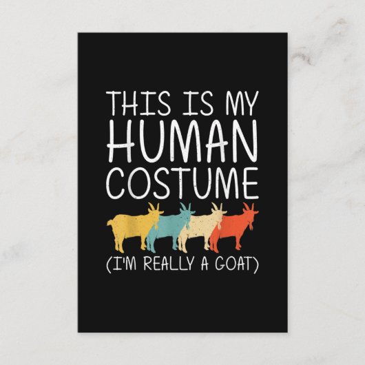 Goat Halloween Human Costume Informatiekaartje (Voorkant)