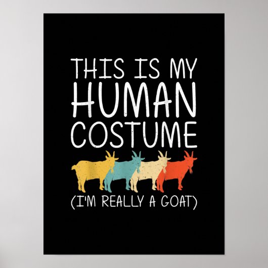 Goat Halloween Human Costume Poster (Voorkant)
