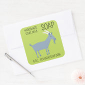 GOAT Handmade Gift Soaps Lotion Snoep CUSTOM Vierkante Sticker (Envelop)