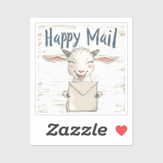 Goat, Happy Mail, Sticker (Vel)