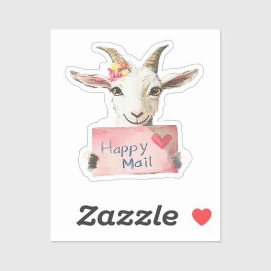 Goat, Happy Mail, Sticker (Vel)