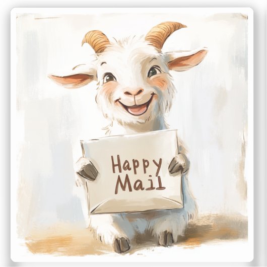 Goat, Happy Mail, Sticker (Voorkant)