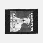 Goat I Almost Gave A For Funny Farm Animal Meme  Fleece Deken (Voorkant (Horizontaal))