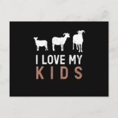 Goat I Love My Kids Goats Briefkaart (Voorkant)