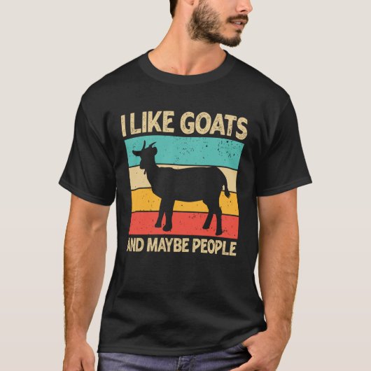  Goat Ik hou van geiten en misschien 3 mensen T-shirt (Voorkant)
