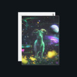 Goat in Space Fantasy Briefkaart<br><div class="desc">A goat in space with a record player scifi fantasy AI generated art</div>