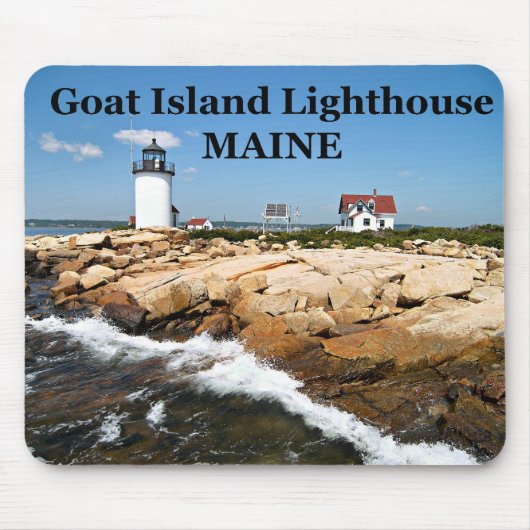 Goat Island Lighthouse, Maine Mousepad Muismat (Voorkant)